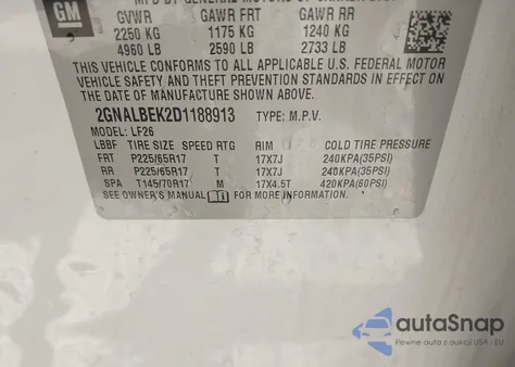 2013 Chevrolet Equinox Ls from USA, damaged, VIN 2GNALBEK2D1188913